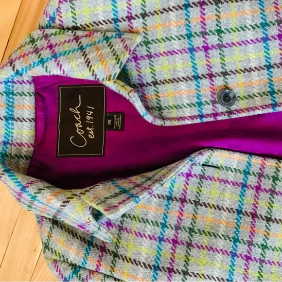 Matching AUTH Coach tweed purse & jacket! Like new! - Picture 4 of 11